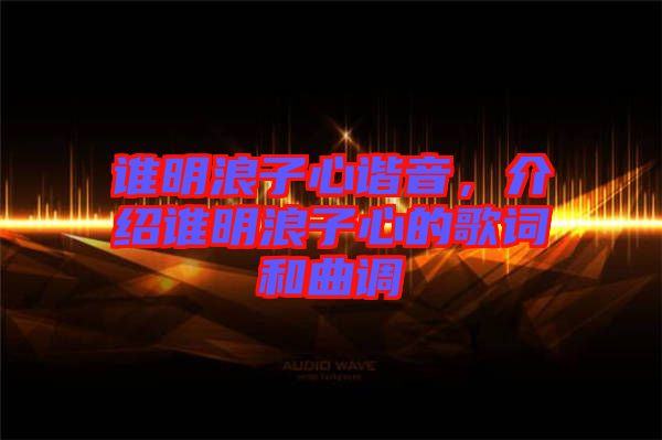 誰明浪子心諧音，介紹誰明浪子心的歌詞和曲調(diào)