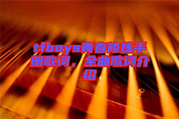 tfboys青春修煉手冊(cè)歌詞，全曲歌詞介紹