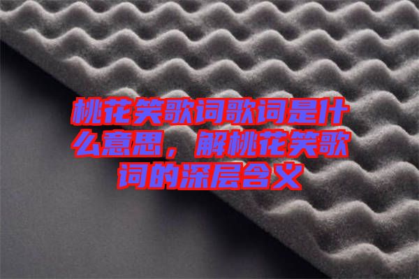 桃花笑歌詞歌詞是什么意思，解桃花笑歌詞的深層含義