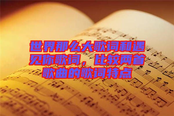 世界那么大歌詞和遇見你歌詞，比較兩首歌曲的歌詞特點(diǎn)