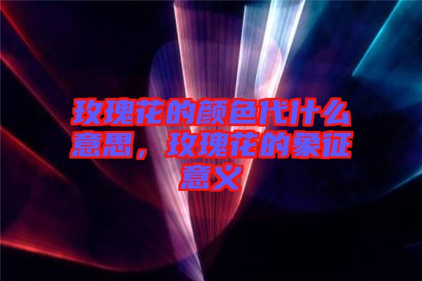 玫瑰花的顏色代什么意思，玫瑰花的象征意義