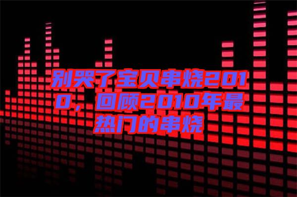 別哭了寶貝串燒2010，回顧2010年最熱門的串燒