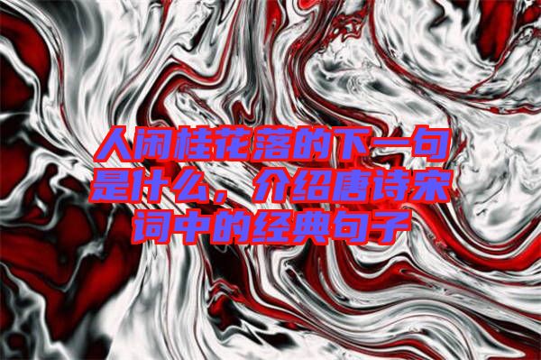 人閑桂花落的下一句是什么，介紹唐詩(shī)宋詞中的經(jīng)典句子