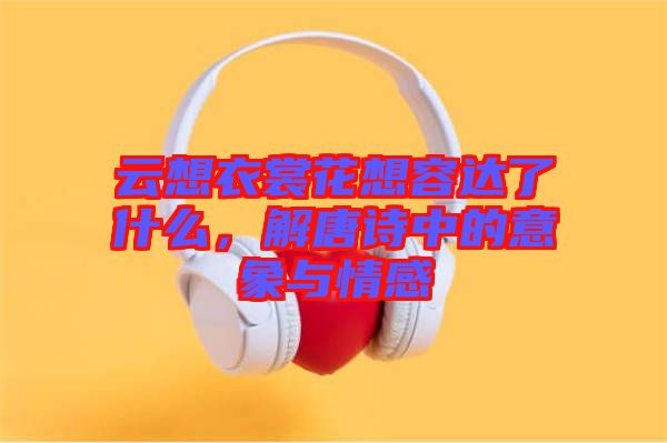 云想衣裳花想容達(dá)了什么，解唐詩中的意象與情感