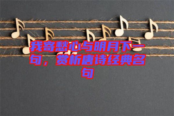 我寄愁心與明月下一句，賞析唐詩(shī)經(jīng)典名句