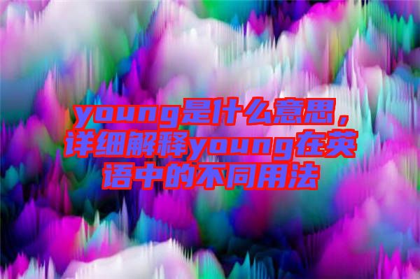 young是什么意思，詳細解釋young在英語中的不同用法