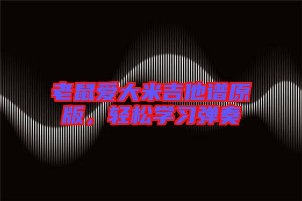 老鼠愛大米吉他譜原版，輕松學習彈奏