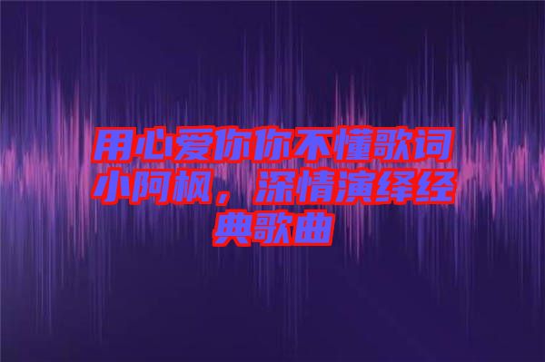 用心愛你你不懂歌詞小阿楓，深情演繹經(jīng)典歌曲