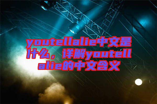 youtellalie中文是什么，詳解youtellalie的中文含義