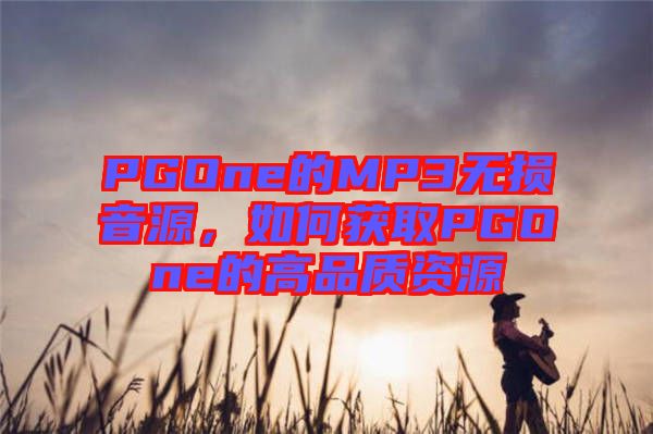 PGOne的MP3無損音源，如何獲取PGOne的高品質(zhì)資源