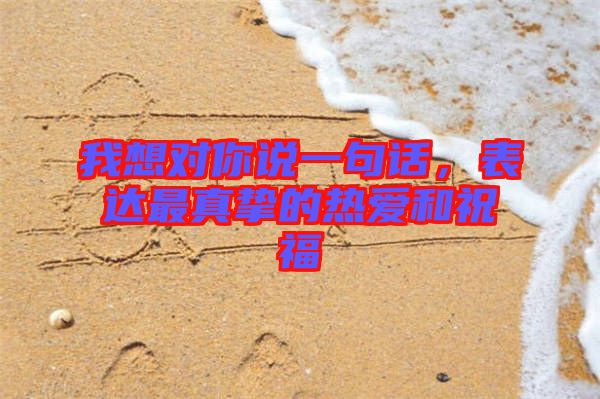 我想對你說一句話，表達(dá)最真摯的熱愛和祝福