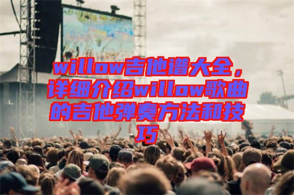 willow吉他譜大全，詳細介紹willow歌曲的吉他彈奏方法和技巧