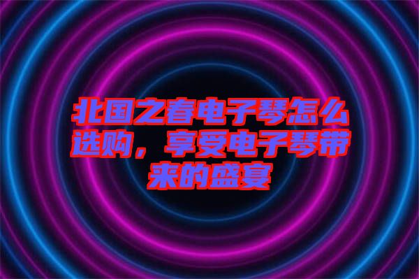 北國之春電子琴怎么選購，享受電子琴帶來的盛宴