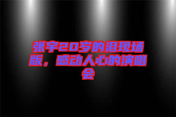 張宇20歲的淚現(xiàn)場(chǎng)版，感動(dòng)人心的演唱會(huì)