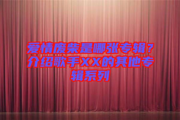 愛情廢柴是哪張專輯？介紹歌手XX的其他專輯系列