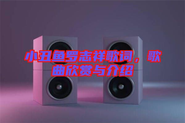 小丑魚羅志祥歌詞，歌曲欣賞與介紹