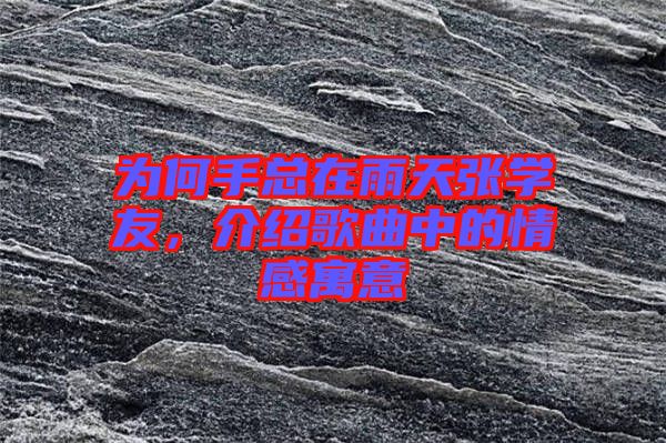 為何手總在雨天張學(xué)友，介紹歌曲中的情感寓意