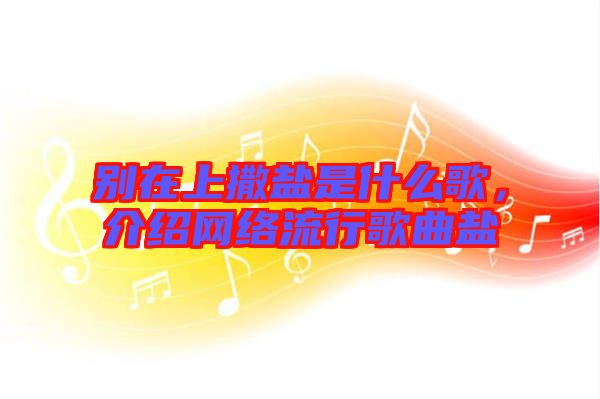 別在上撒鹽是什么歌，介紹網絡流行歌曲鹽