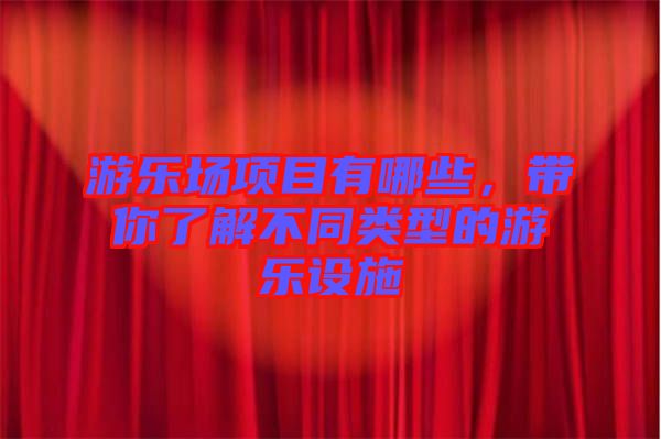 游樂場項目有哪些，帶你了解不同類型的游樂設施