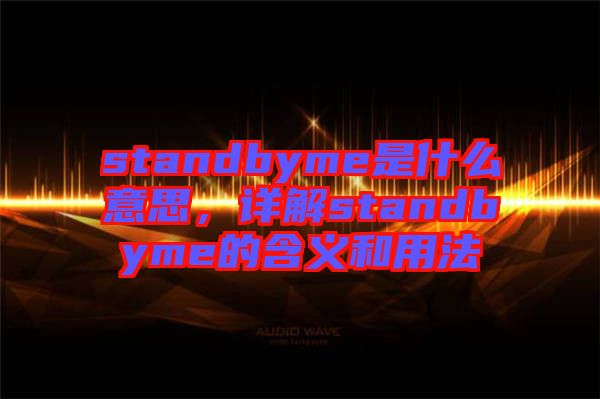 standbyme是什么意思，詳解standbyme的含義和用法