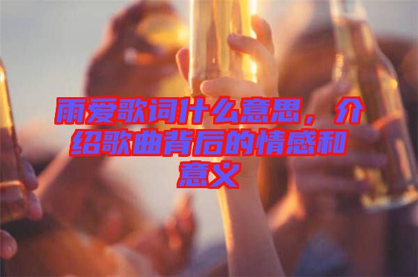 雨愛(ài)歌詞什么意思，介紹歌曲背后的情感和意義