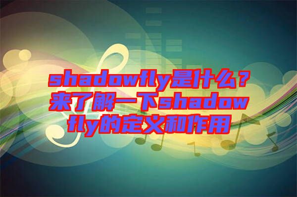 shadowfly是什么？來了解一下shadowfly的定義和作用