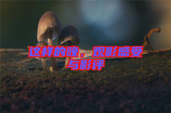 這樣的晚，觀影感受與影評