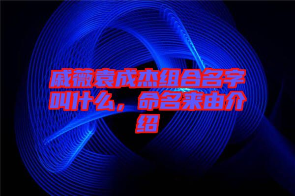 戚薇袁成杰組合名字叫什么，命名來由介紹