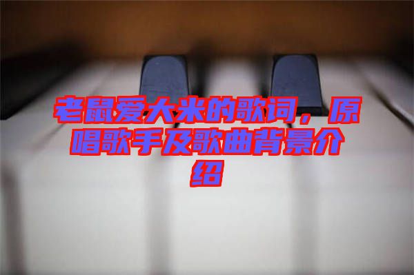 老鼠愛大米的歌詞，原唱歌手及歌曲背景介紹