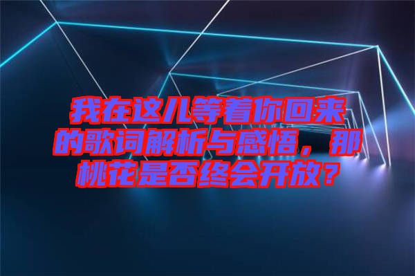 我在這兒等著你回來的歌詞解析與感悟，那桃花是否終會(huì)開放？