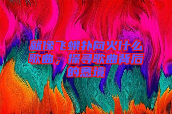 就像飛蛾撲向火什么歌曲，探尋歌曲背后的意境