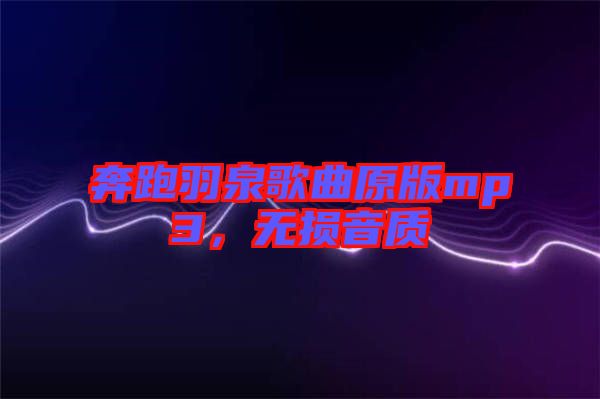 奔跑羽泉歌曲原版mp3，無損音質(zhì)