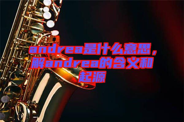 andrea是什么意思，解andrea的含義和起源