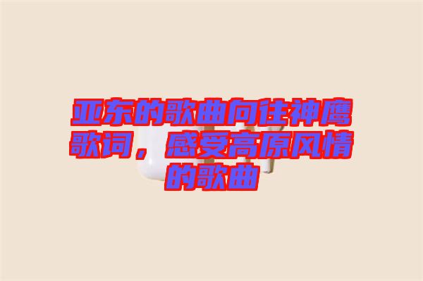 亞東的歌曲向往神鷹歌詞，感受高原風(fēng)情的歌曲