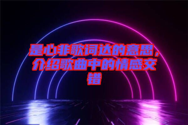 是心非歌詞達的意思，介紹歌曲中的情感交錯