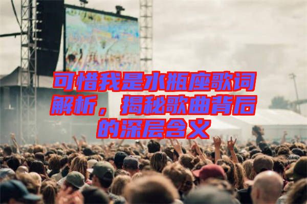 可惜我是水瓶座歌詞解析，揭秘歌曲背后的深層含義