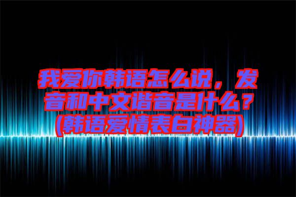 我愛你韓語怎么說，發(fā)音和中文諧音是什么？(韓語愛情表白神器)