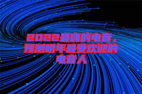 2022最嗨的電音，預(yù)測(cè)明年最受歡迎的電音人