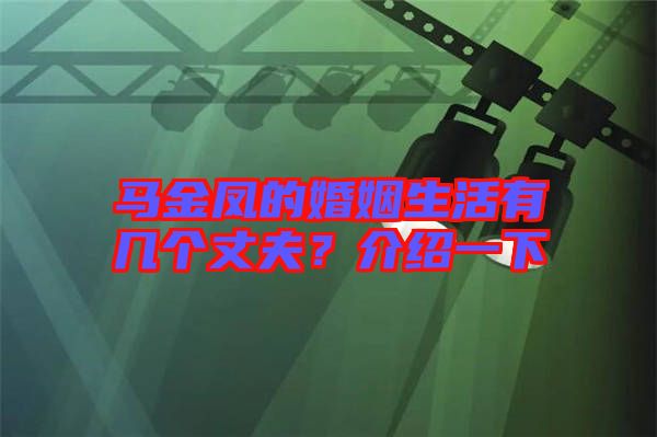 馬金鳳的婚姻生活有幾個丈夫？介紹一下