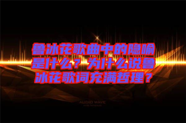 魯冰花歌曲中的隱喻是什么？為什么說魯冰花歌詞充滿哲理？