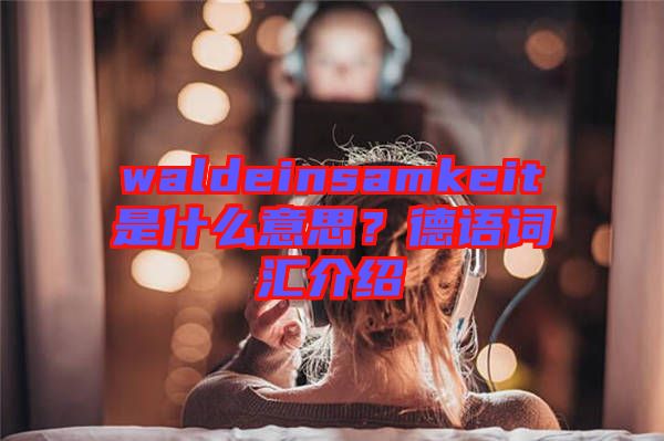 waldeinsamkeit是什么意思？德語詞匯介紹