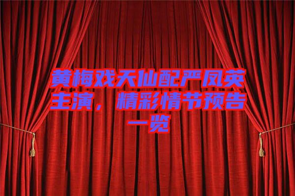 黃梅戲天仙配嚴(yán)鳳英主演，精彩情節(jié)預(yù)告一覽