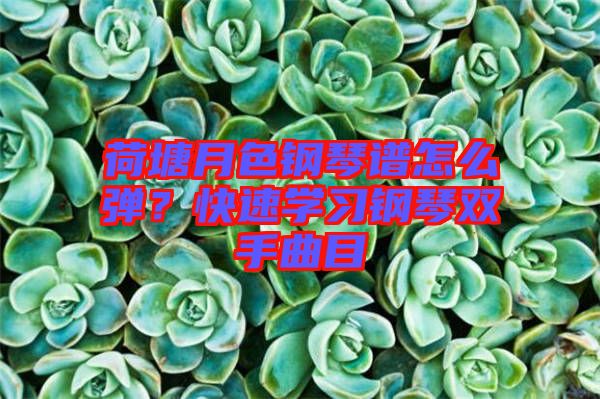 荷塘月色鋼琴譜怎么彈？快速學(xué)習鋼琴雙手曲目